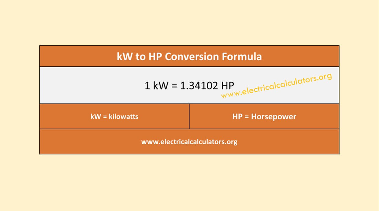 hp to kilowatt conversion