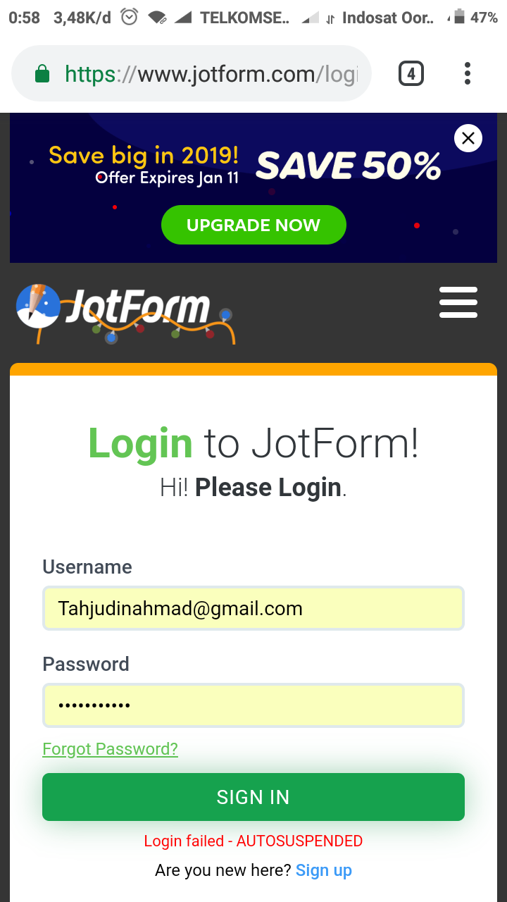 jotform login