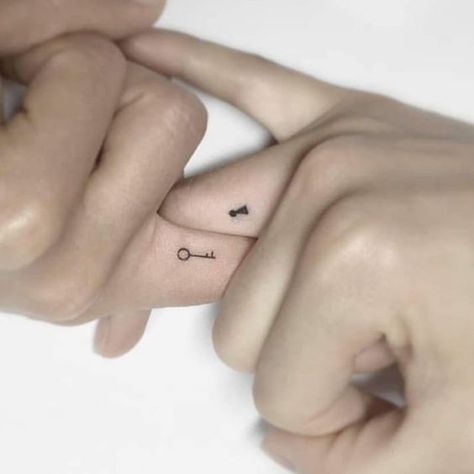 aesthetic minimalist couple tattoo