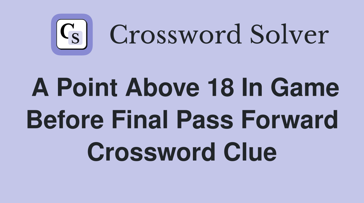 pass on crossword clue