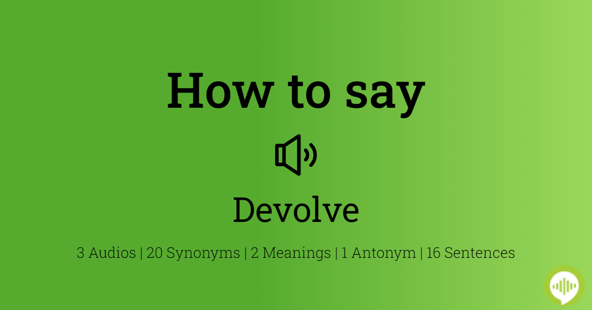 devolve synonym