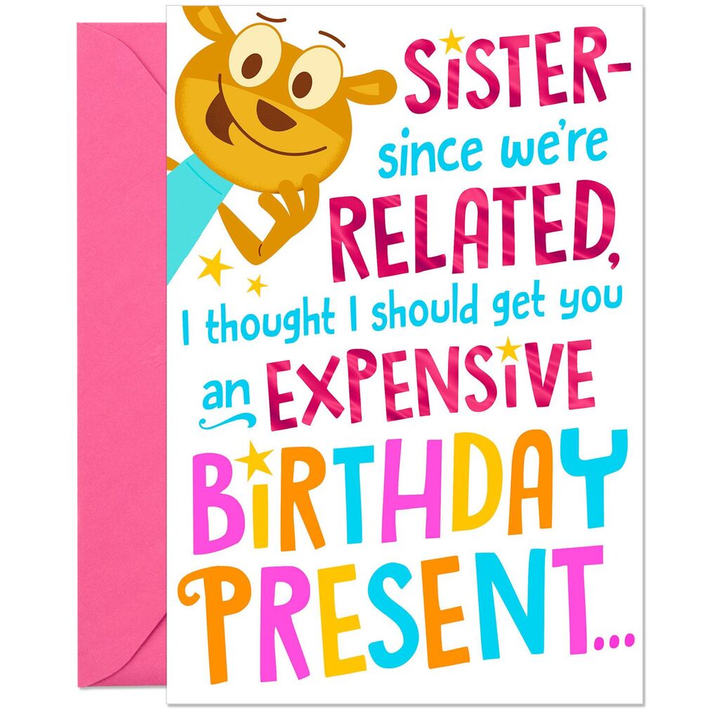 funny birthday cards for sister