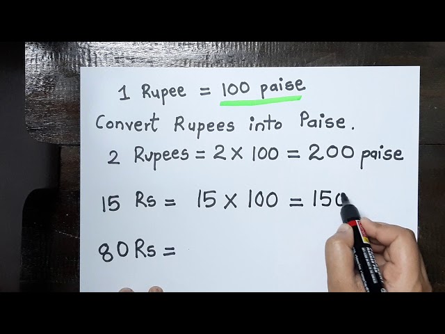 convert into rupees and paise