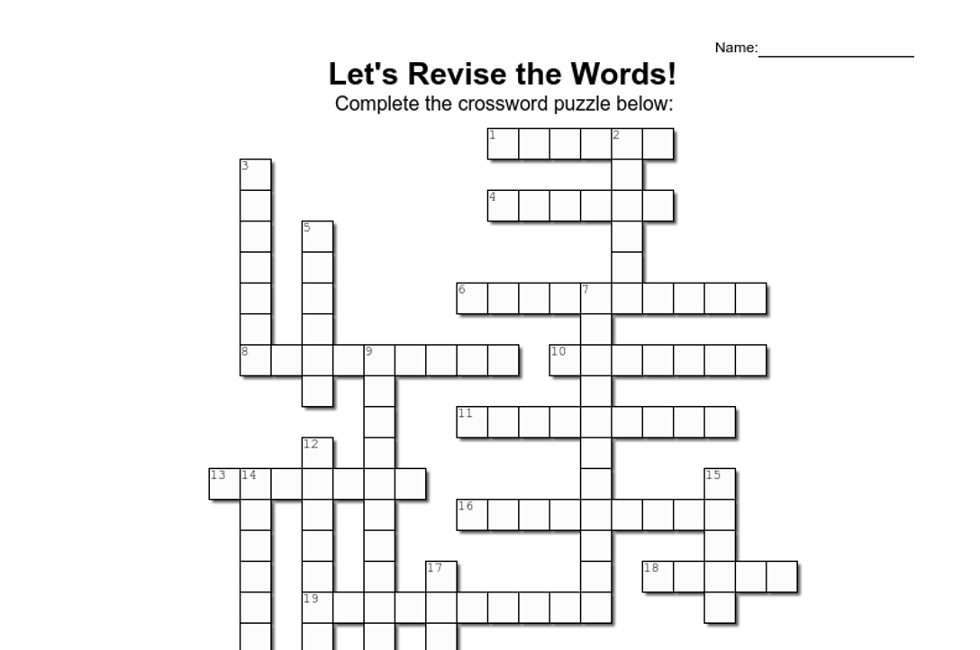 correct and revise a text crossword clue