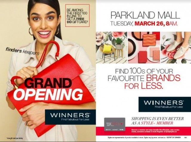 winners parkland mall