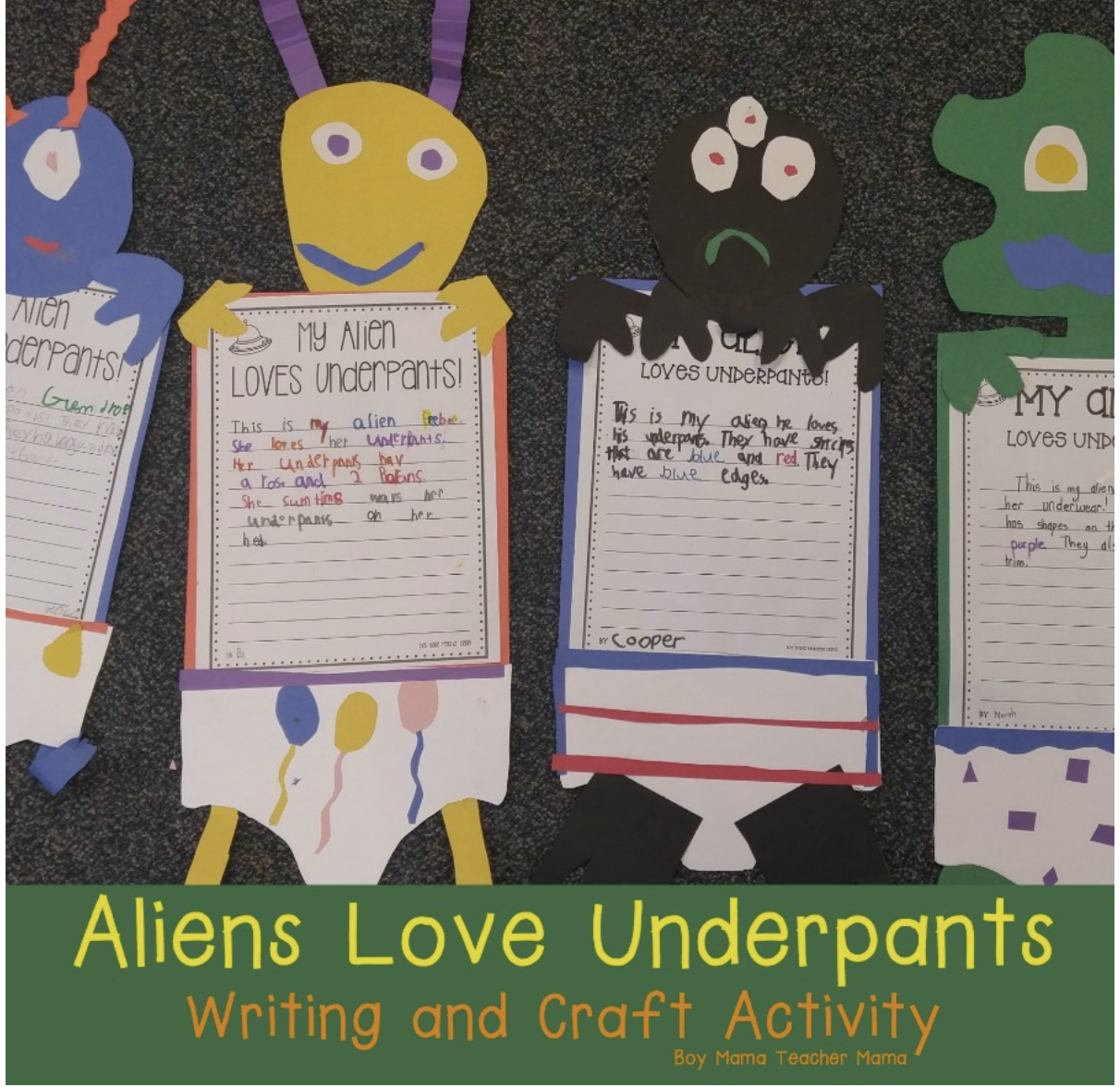 aliens love underpants activities