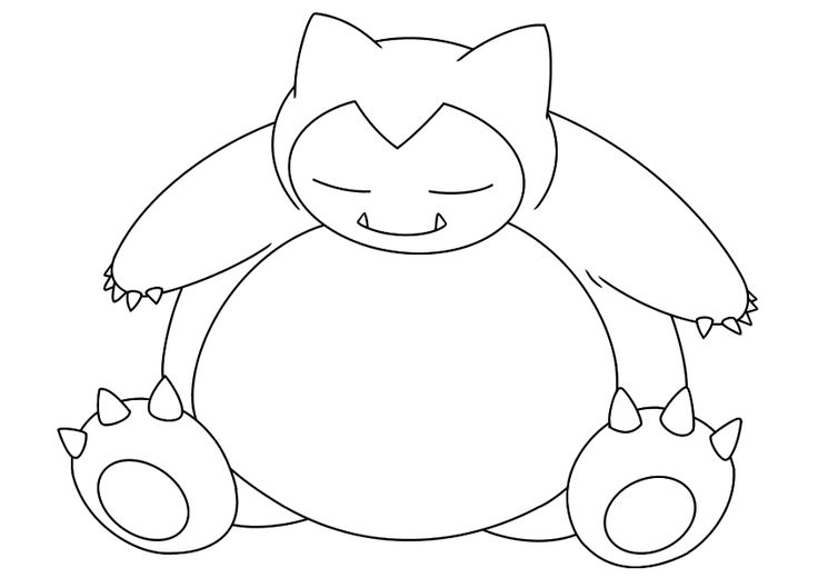 dibujo snorlax