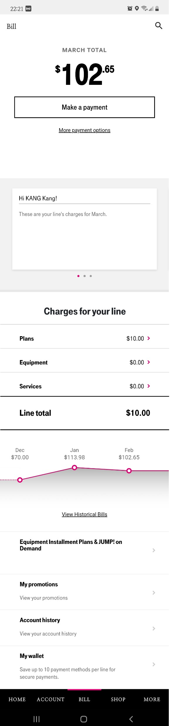 t-mobile phone bill