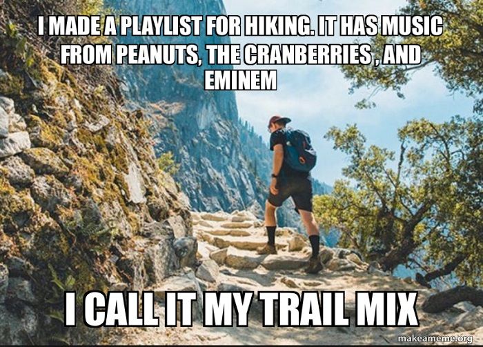 meme hiking