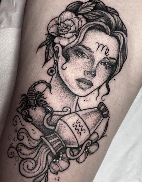 goddess virgo tattoos for females