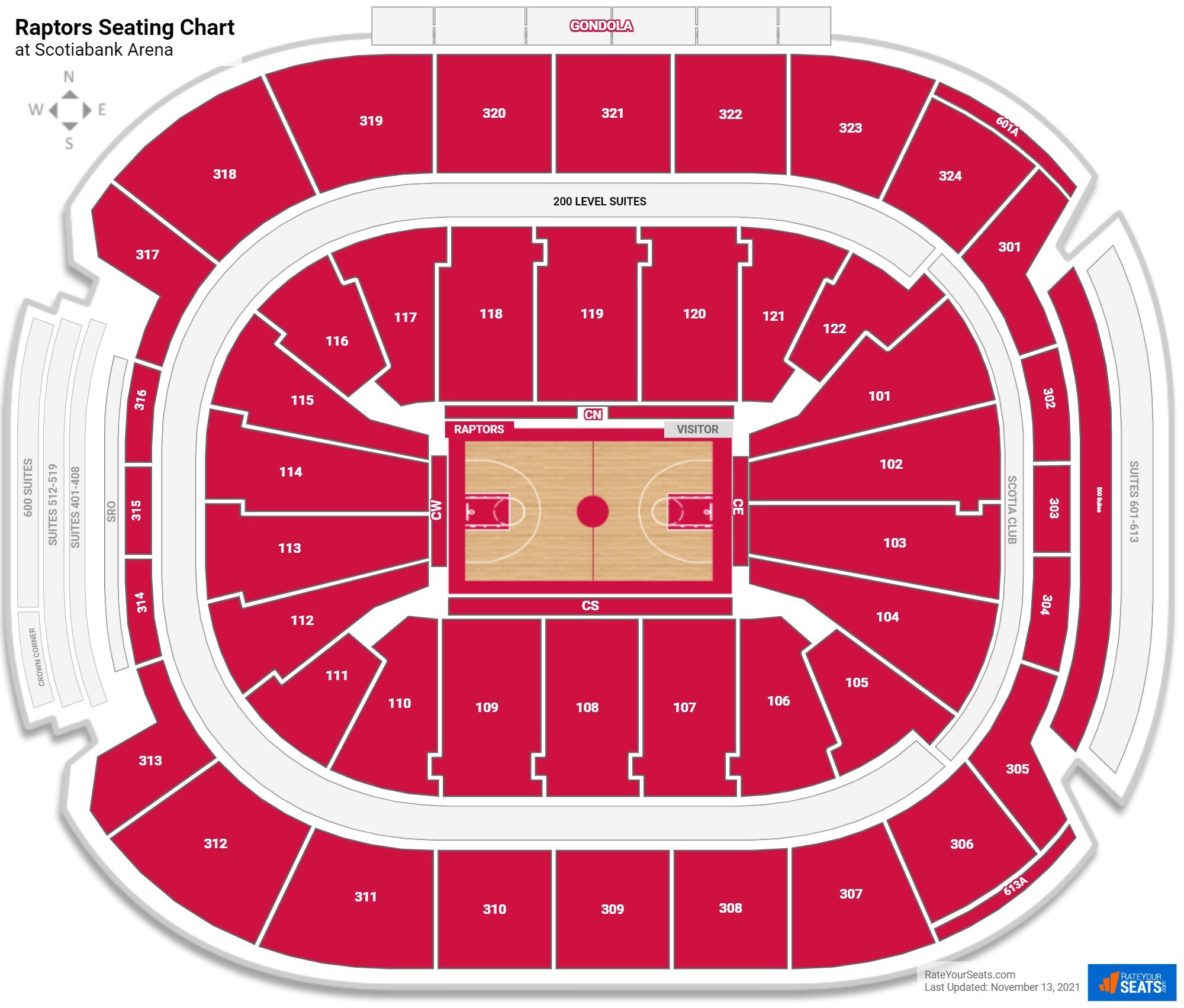 maple leafs seating map