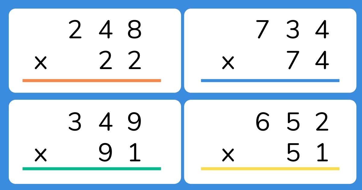 long multiplication ks2