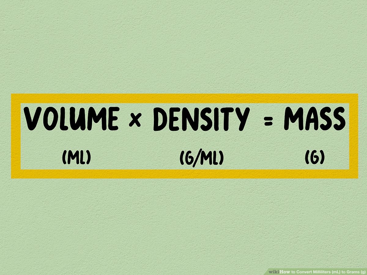 how to convert milliliters to grams