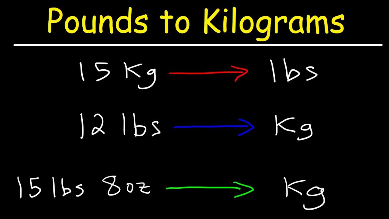 formula to convert pounds to kilograms