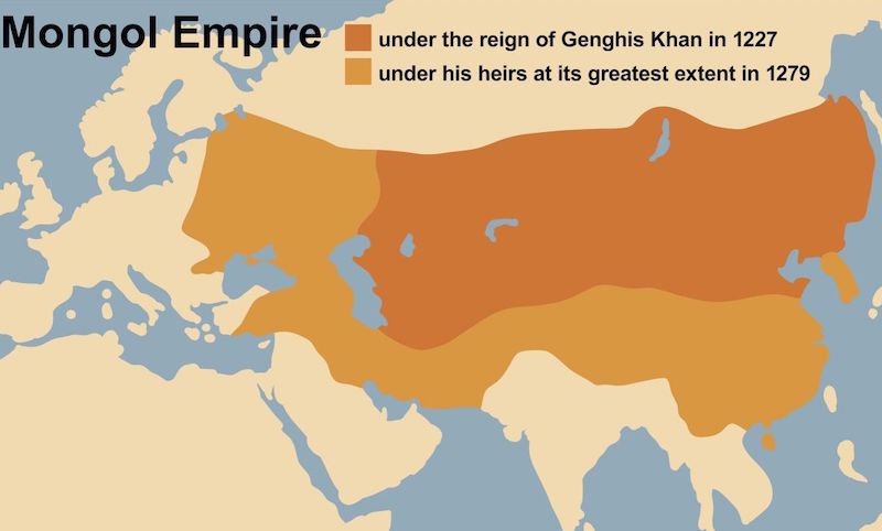 moğol imparatorluğu en geniş sınırları