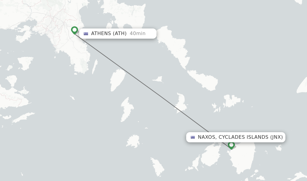 fly from naxos to athens