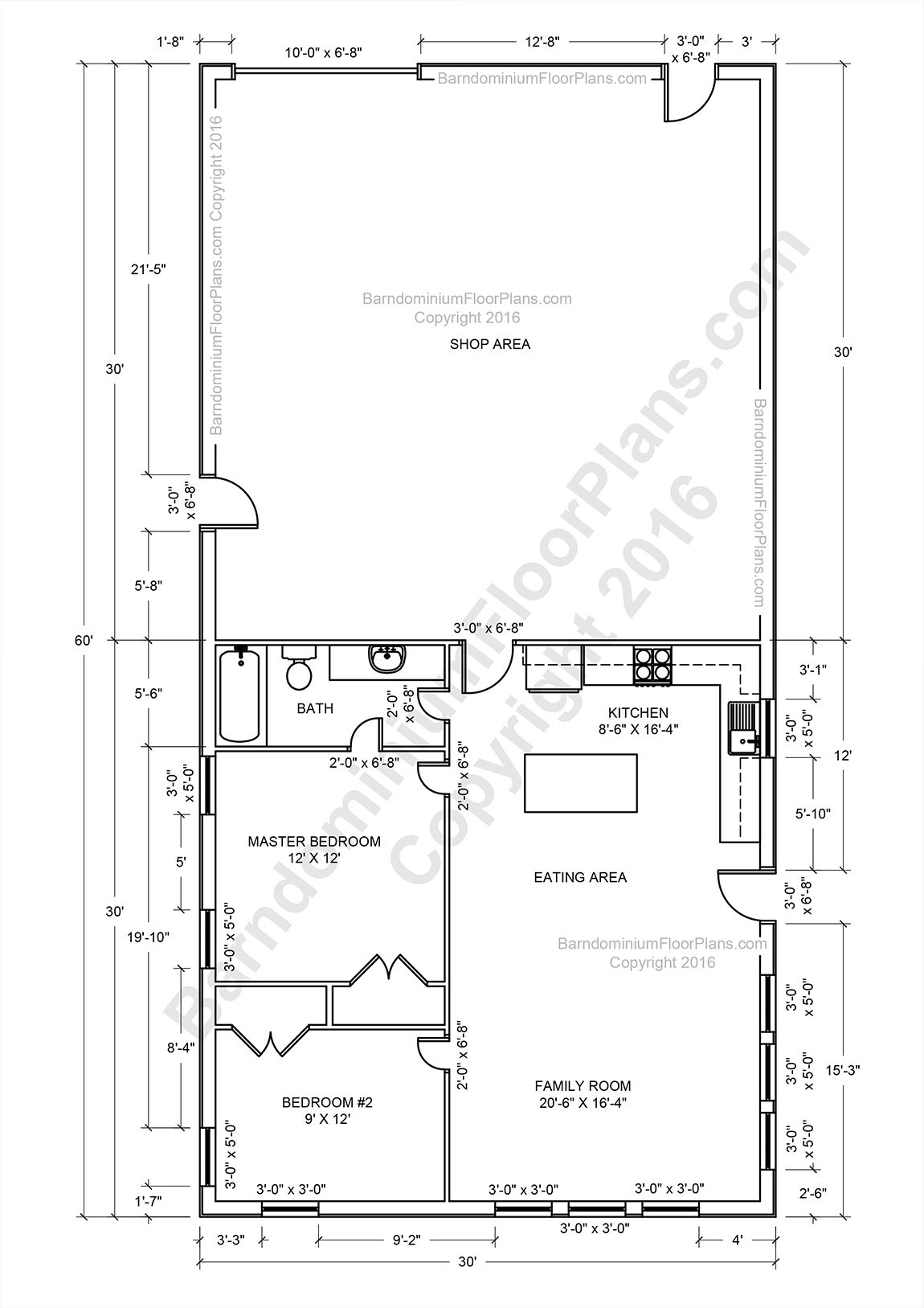 pole barn with apartment plans