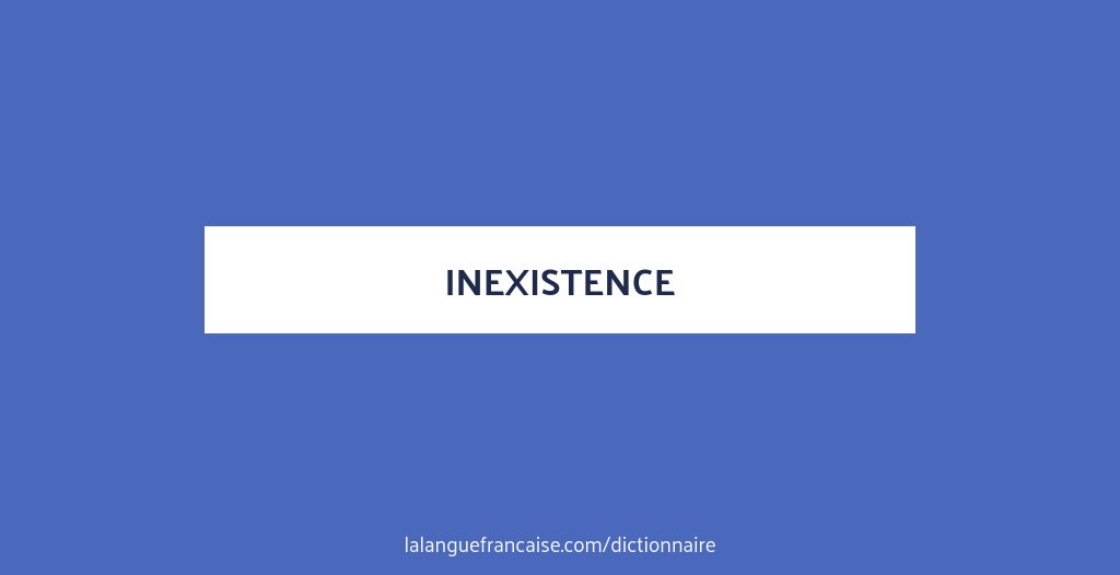 inexistence synonyme