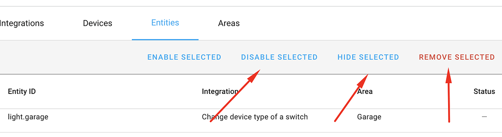 home assistant disable integration