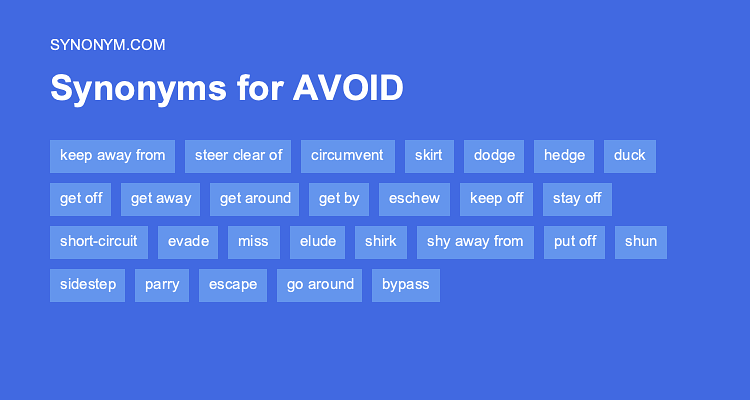 avoid thesaurus