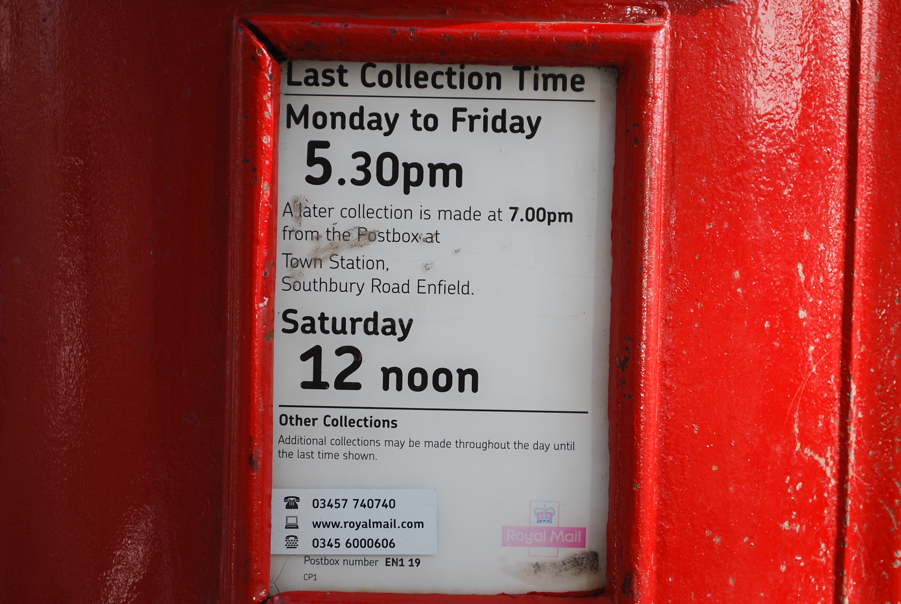 post office box pickup times