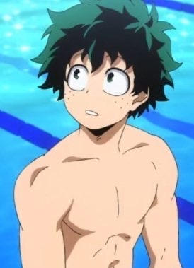 deku shirtless