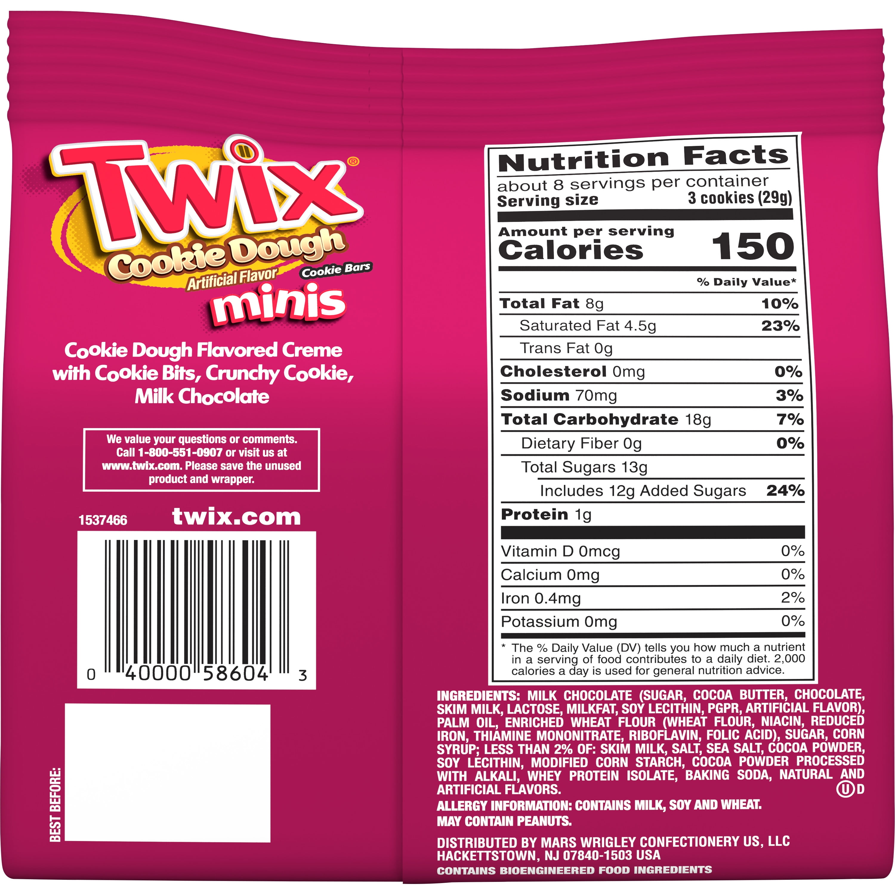 twix mini nutrition facts