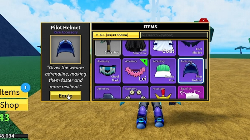 pilot helmet blox fruits