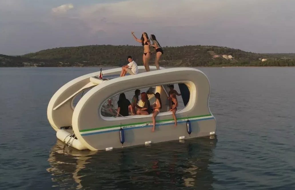 inflatable houseboat