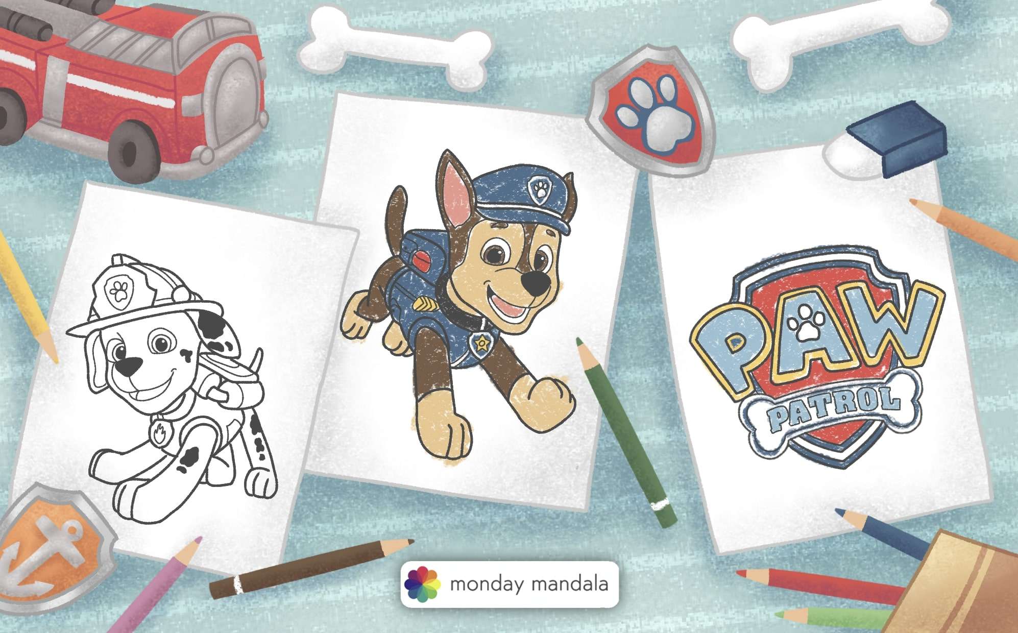 paw patrol logo coloring pages