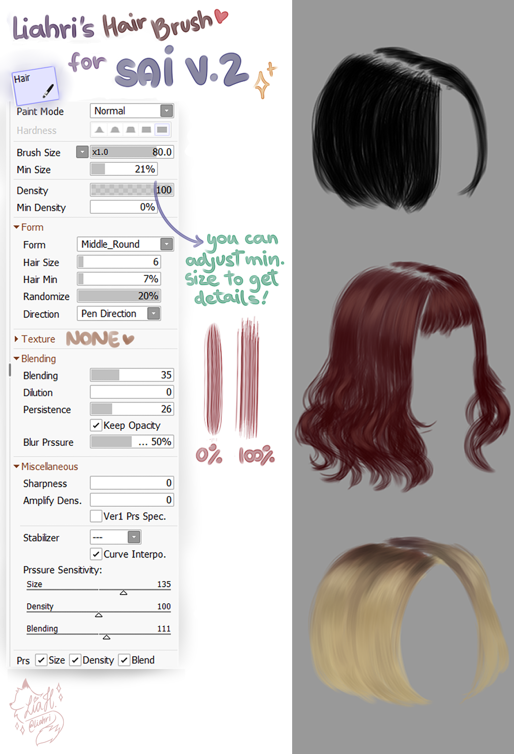 paint tool sai hair brush