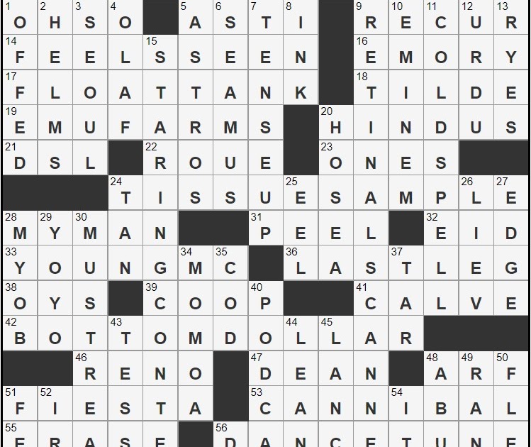 deprivation crossword clue