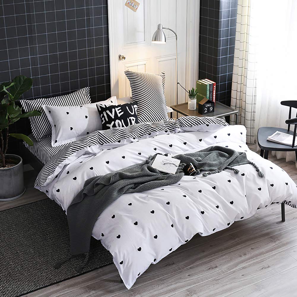 black and white twin duvet cover