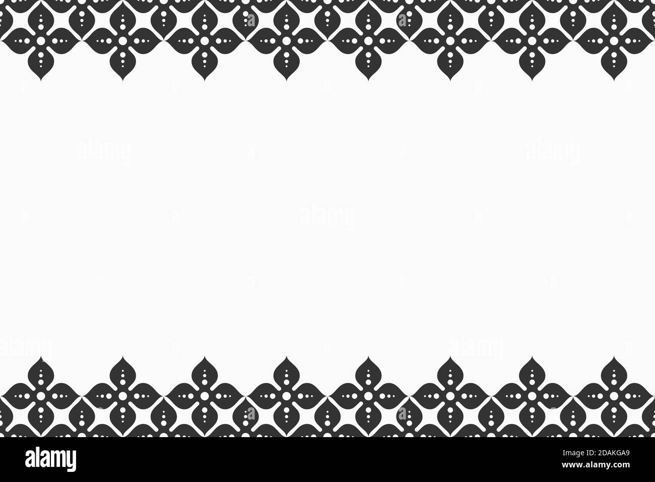 clipart flower border black and white