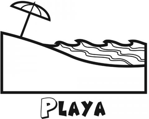 dibujos de playa faciles