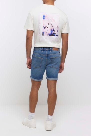 river island mens denim shorts