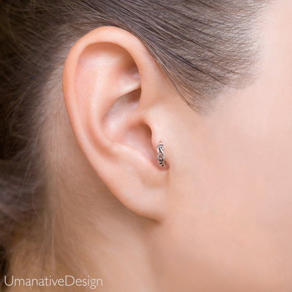 hoop tragus piercing