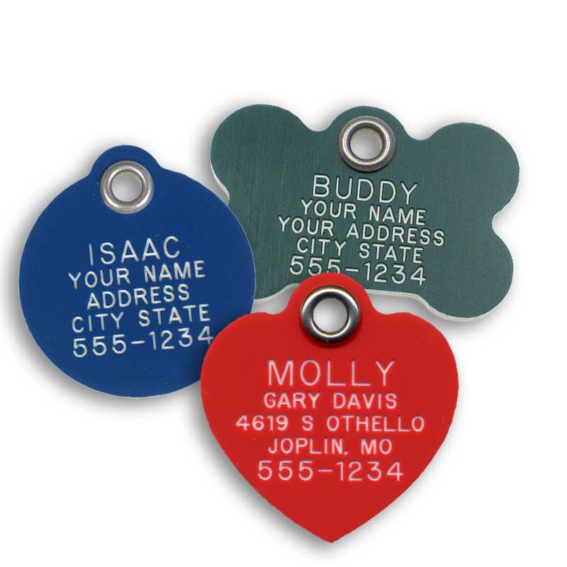 plastic dog name tags