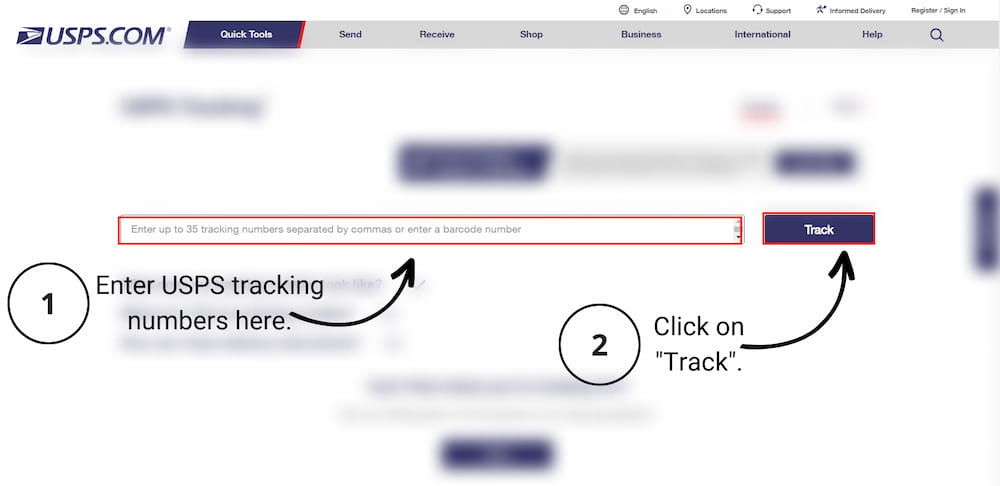 usps tracking number track