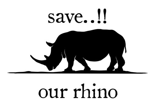 save rhino poster