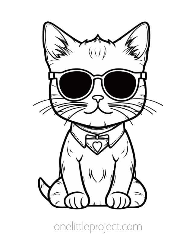 coloring pages of kitties