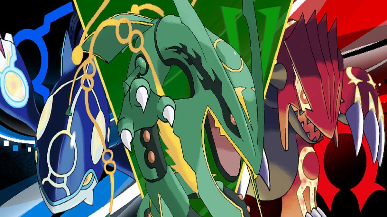 mega rayquaza vs primal groudon and kyogre