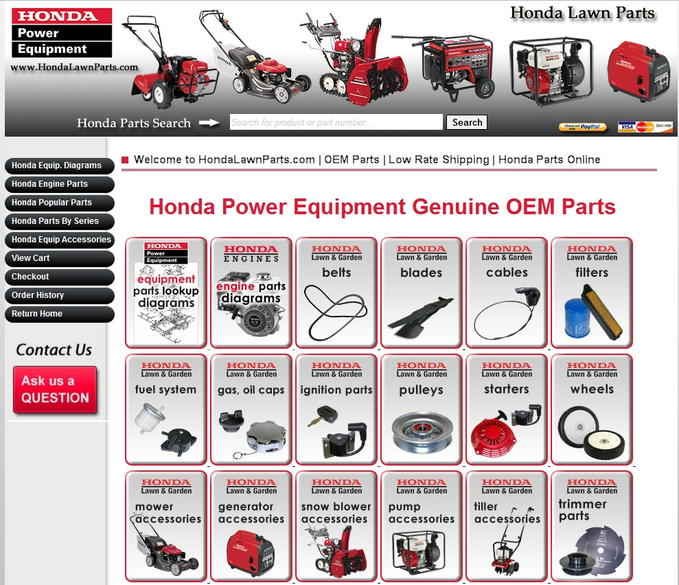 honda lawn mower part numbers