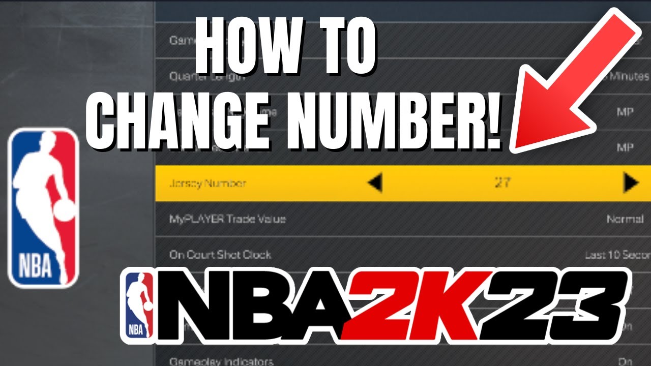 how to change your jersey number in 2k23