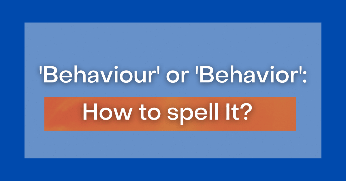 how do you spell behavioral