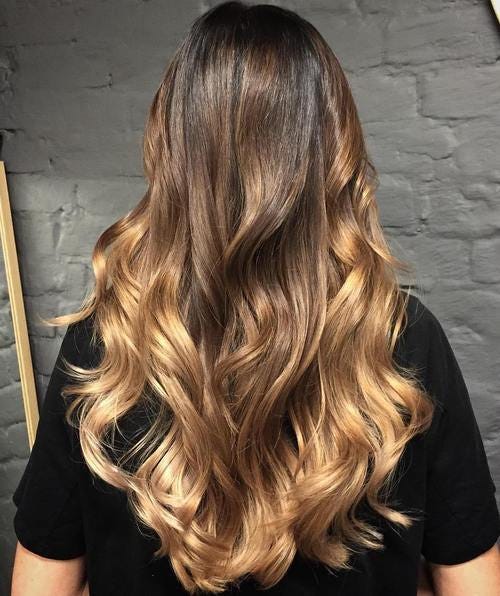 brown and blonde hair ombre