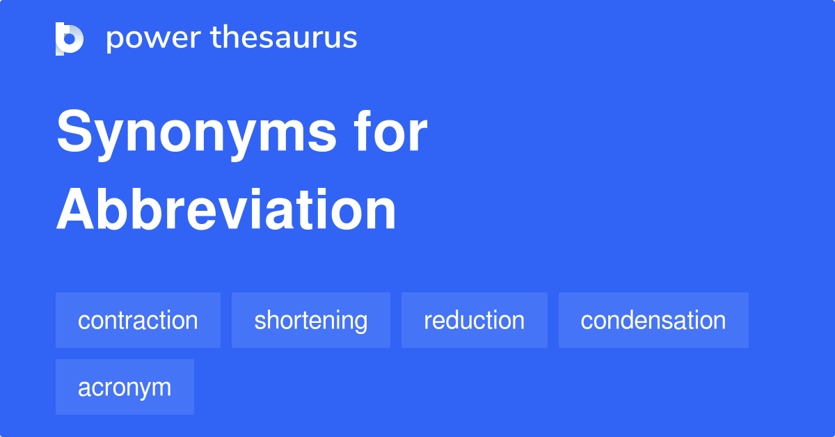 abbreviation thesaurus