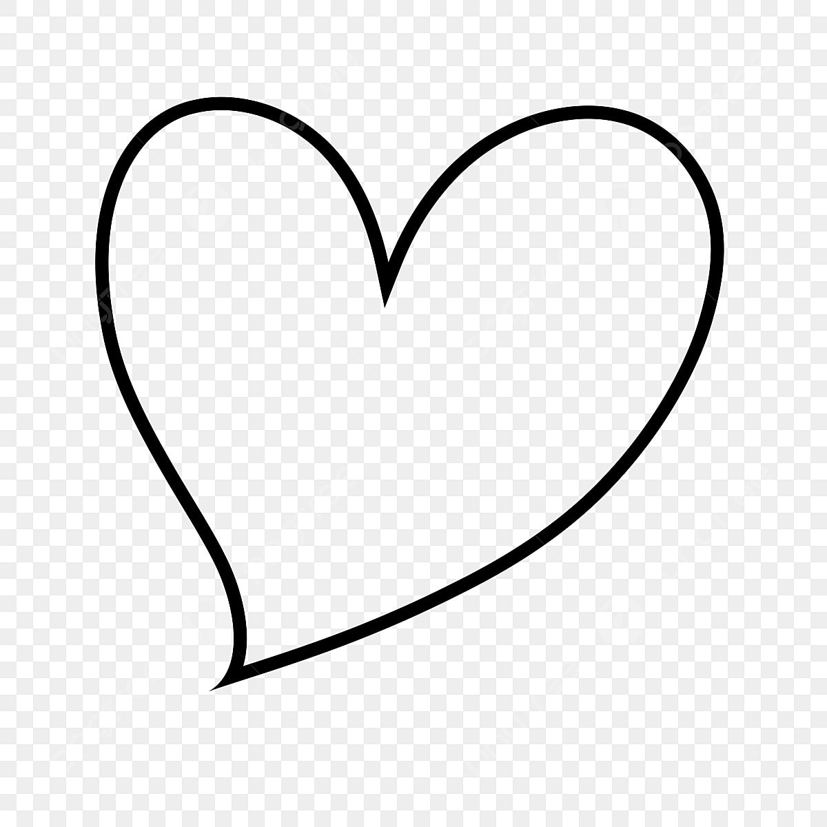 heart clipart black and white