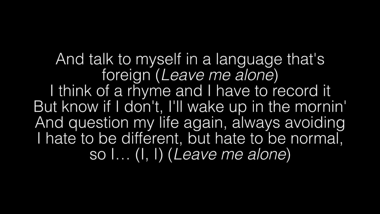 leave me alone lyrics