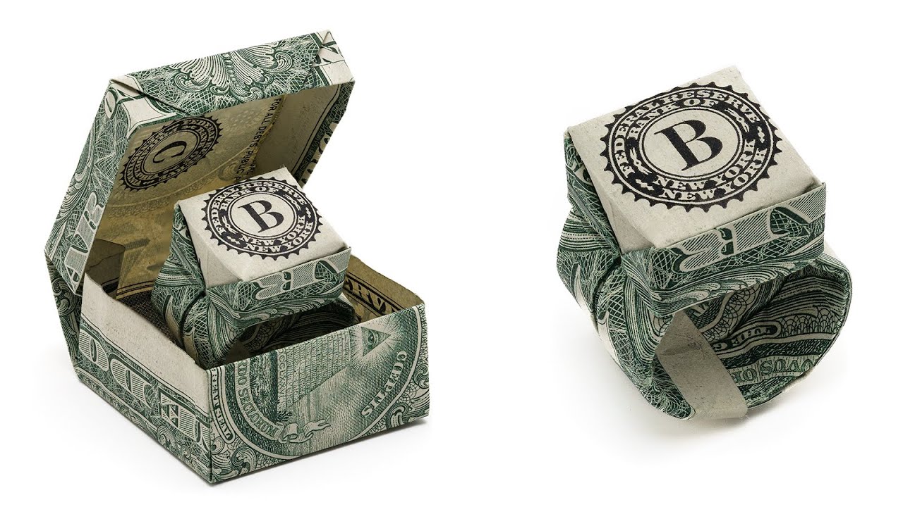 one dollar ring origami